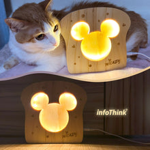 將圖片載入圖庫檢視器 DIENEY 米奇系列吐司造型實木氛圍燈(台灣設計製造)