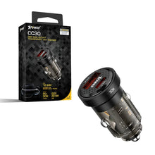 Load image into Gallery viewer, XPower CC30 30W dual output transparent car charger