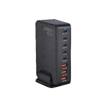將圖片載入圖庫檢視器 INFINITY - T200W 氮化鎵 8Port GaN 200W 5C3A 8輸出 共用時全支持快充功能 USB充電器 / BLACK 黑色