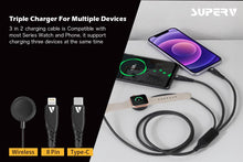 Load image into Gallery viewer, SUPERV🇭🇰 Multifunctional cable 5-in-1 charging cable (120CM) Model:cc51