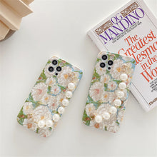 Load image into Gallery viewer, White flower oil painting mobile phone case