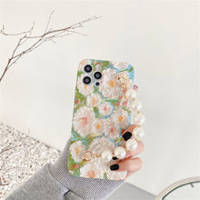 Load image into Gallery viewer, White flower oil painting mobile phone case
