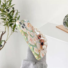 Load image into Gallery viewer, White flower oil painting mobile phone case