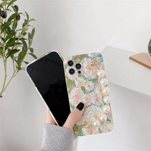 Load image into Gallery viewer, White flower oil painting mobile phone case