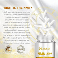 Load image into Gallery viewer, Made in the USA AIDEVI NMN 18000+ PQQ anti-aging supplement 60 capsules
